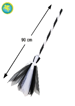 SCOPA DI TULLE BICOLORE BIANCO/NERO